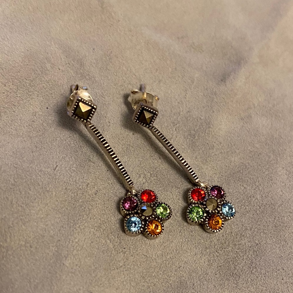 Fun multicolor flower earrings